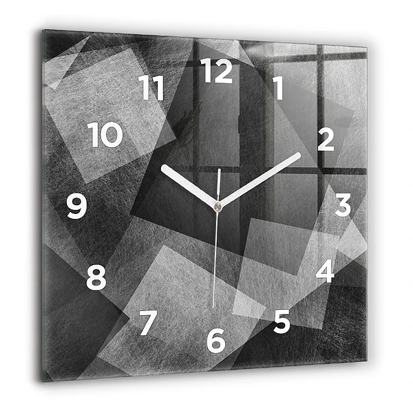 Wanduhr modern quadratisch Geometrische Abstraktion