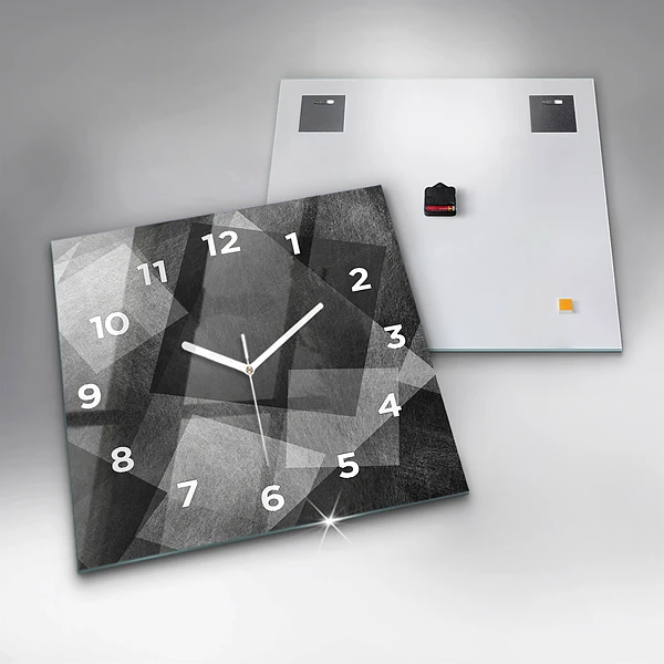 Wanduhr modern quadratisch Geometrische Abstraktion