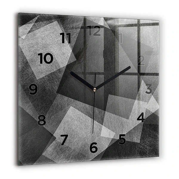 Wanduhr modern quadratisch Geometrische Abstraktion