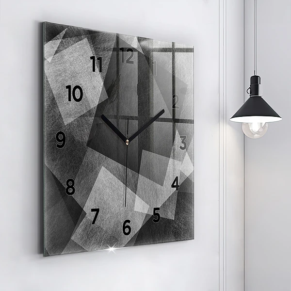 Wanduhr modern quadratisch Geometrische Abstraktion