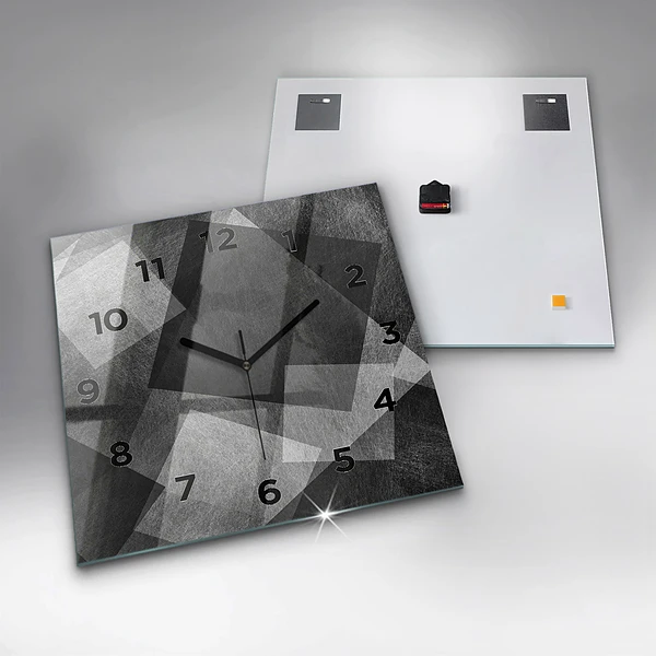Wanduhr modern quadratisch Geometrische Abstraktion