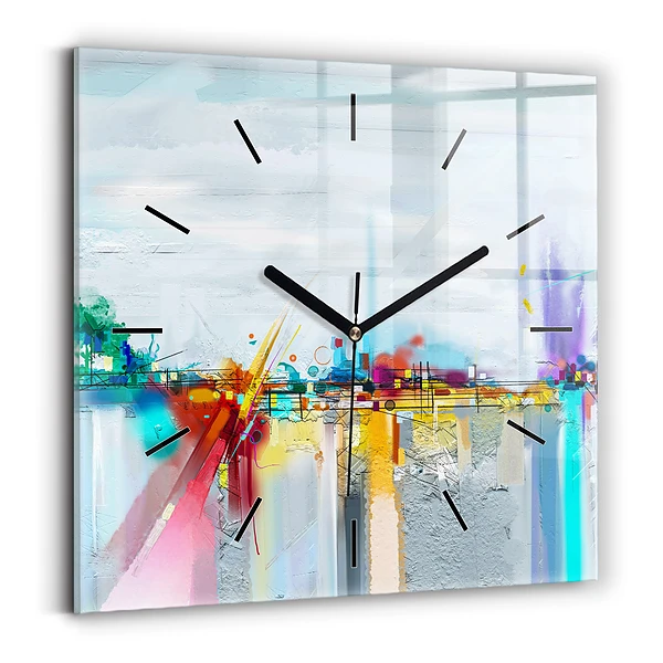 Wanduhr quadratisch mit motiv Abstrakte Brücke