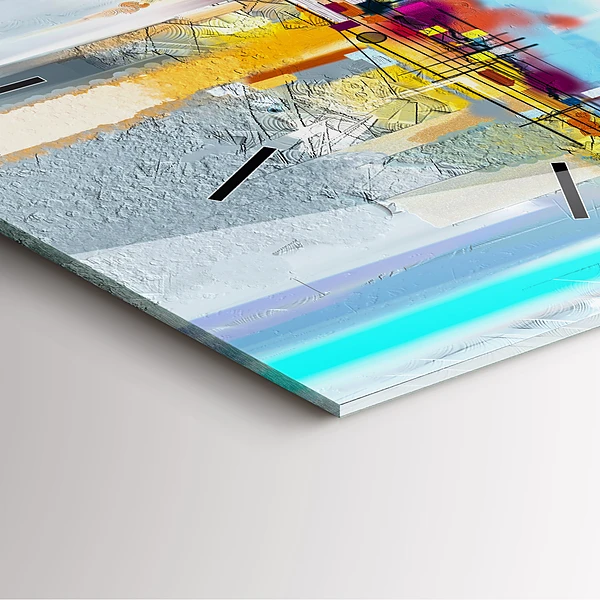Wanduhr quadratisch mit motiv Abstrakte Brücke