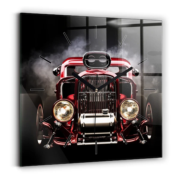 Wanduhr modern quadratisch Alter Oldtimer
