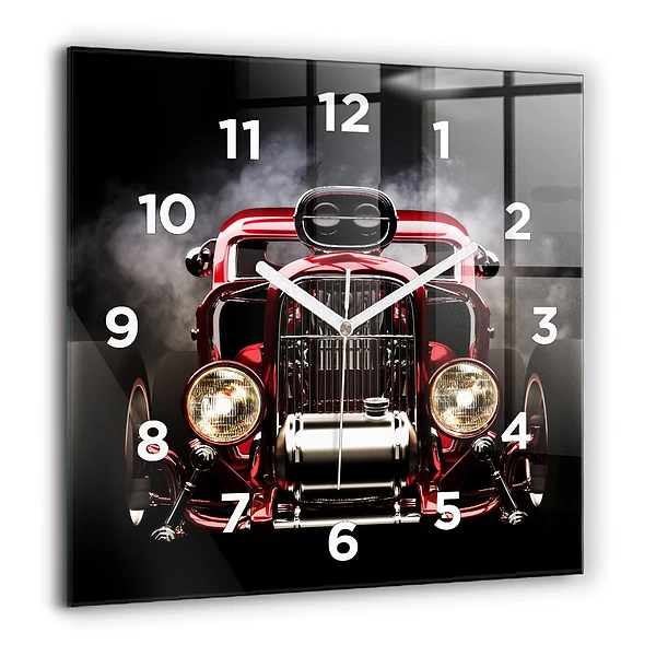 Wanduhr modern quadratisch Alter Oldtimer