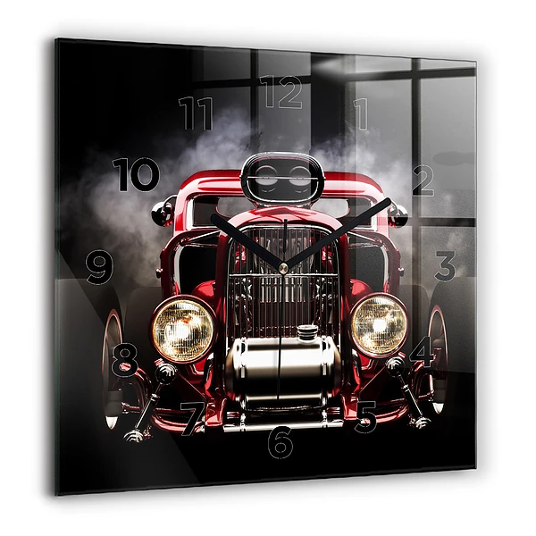 Wanduhr modern quadratisch Alter Oldtimer