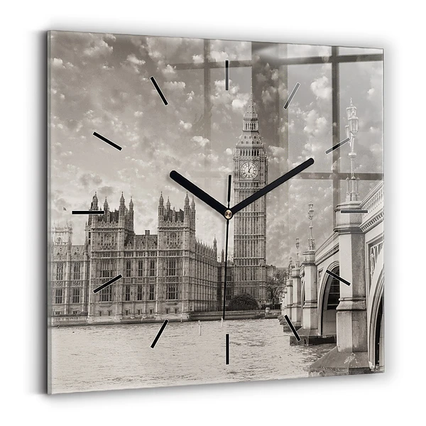 Wanduhr modern quadratisch London England Big Ben