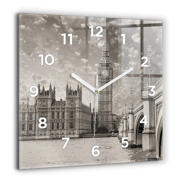 Wanduhr modern quadratisch London England Big Ben