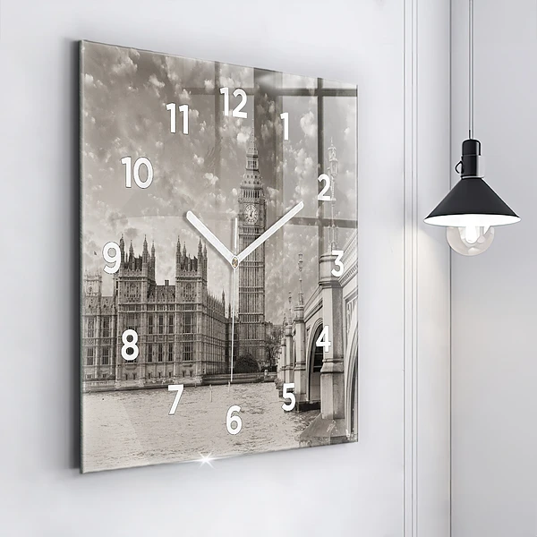 Wanduhr modern quadratisch London England Big Ben