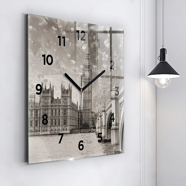 Wanduhr modern quadratisch London England Big Ben