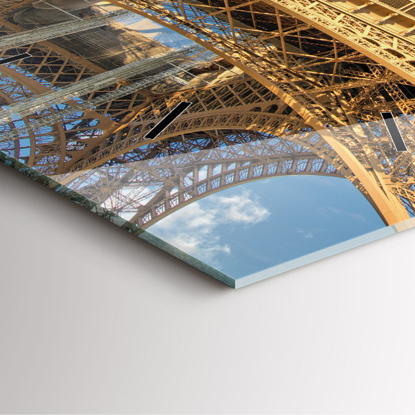 Wanduhr modern quadratisch Frankreich Eiffelturm