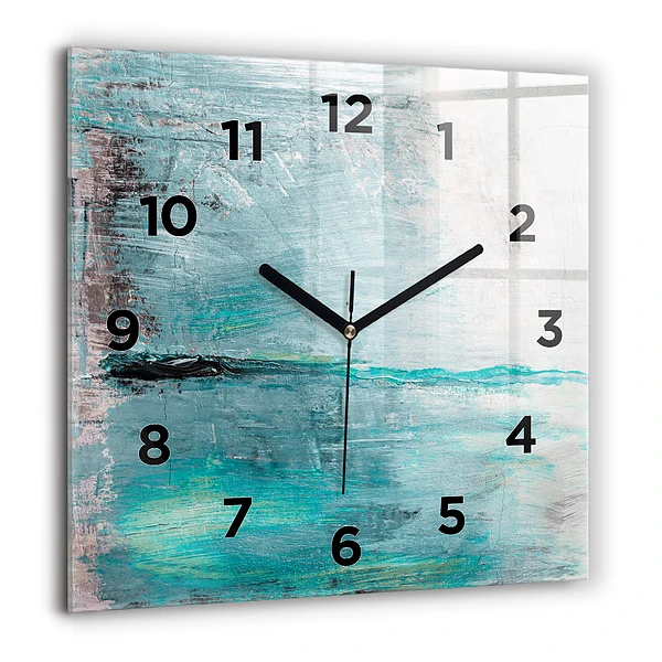 Wanduhr quadratisch mit motiv Öltextur abstrakt