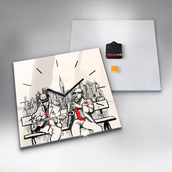 Wanduhr modern quadratisch Jazz in New York