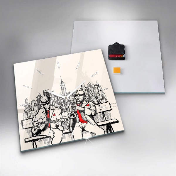 Wanduhr modern quadratisch Jazz in New York