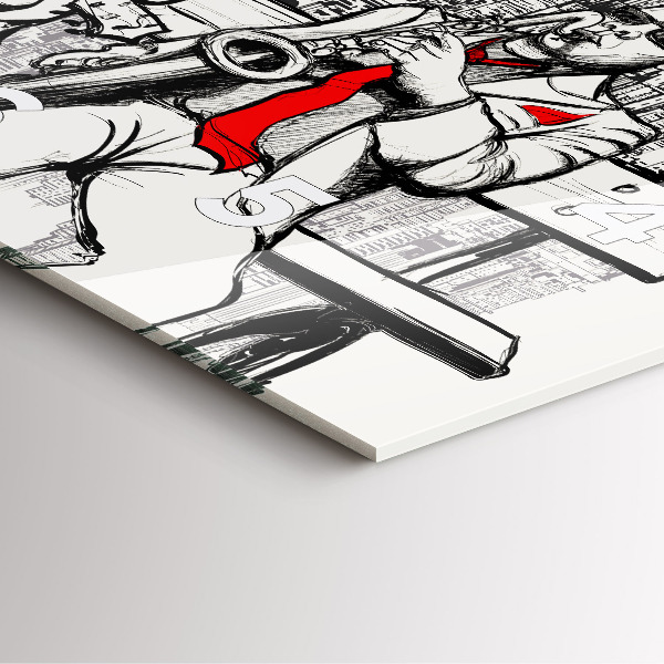 Wanduhr modern quadratisch Jazz in New York