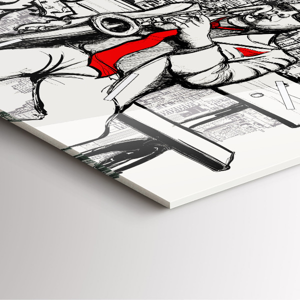 Wanduhr modern quadratisch Jazz in New York