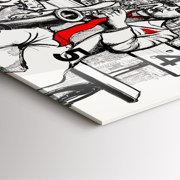 Wanduhr modern quadratisch Jazz in New York