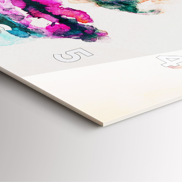 Wanduhr quadratisch Abstraktes Gesicht einer Frau