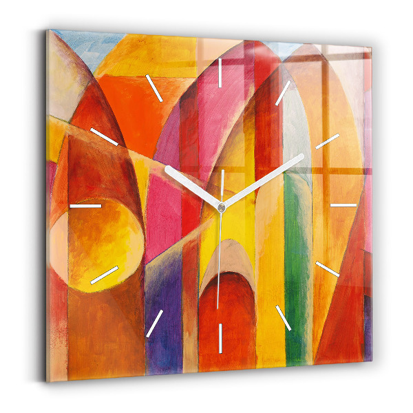 Wanduhr quadratisch Kunst Dekoration Abstraktion