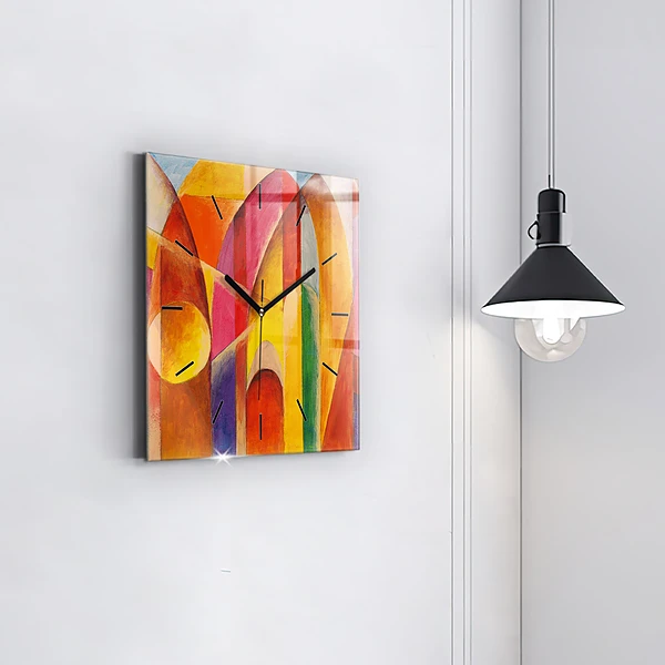 Wanduhr quadratisch Kunst Dekoration Abstraktion