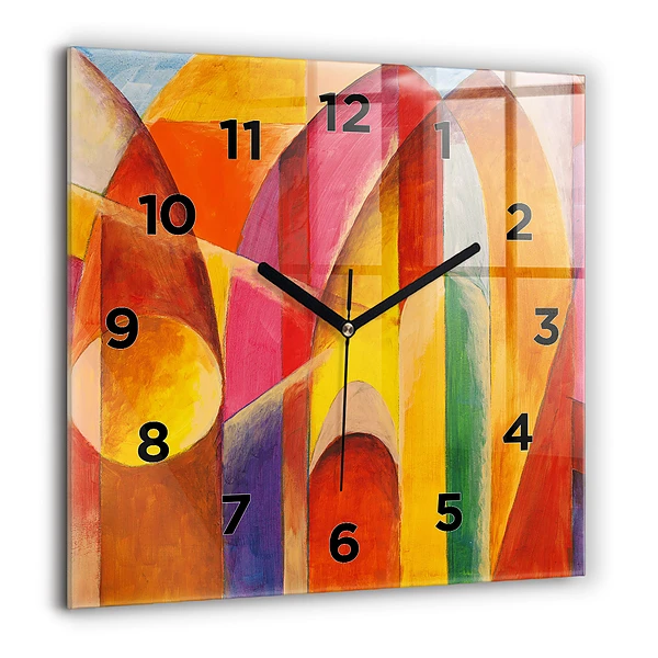 Wanduhr quadratisch Kunst Dekoration Abstraktion