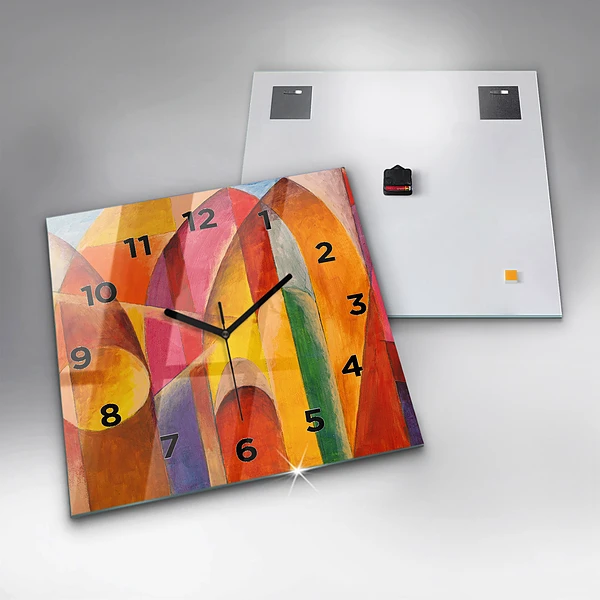 Wanduhr quadratisch Kunst Dekoration Abstraktion
