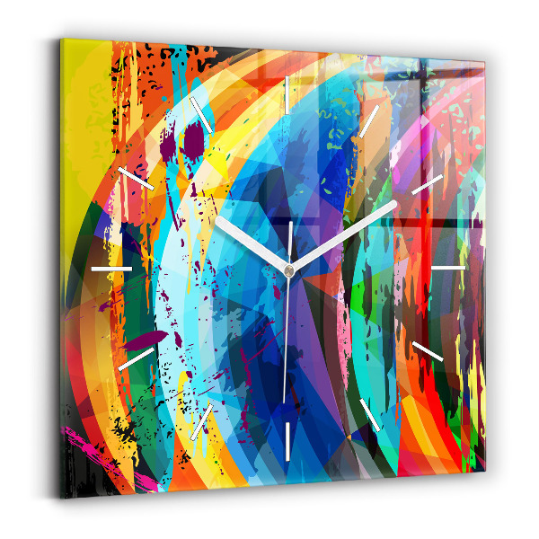 Wanduhr modern quadratisch Abstrakter Hintergrund
