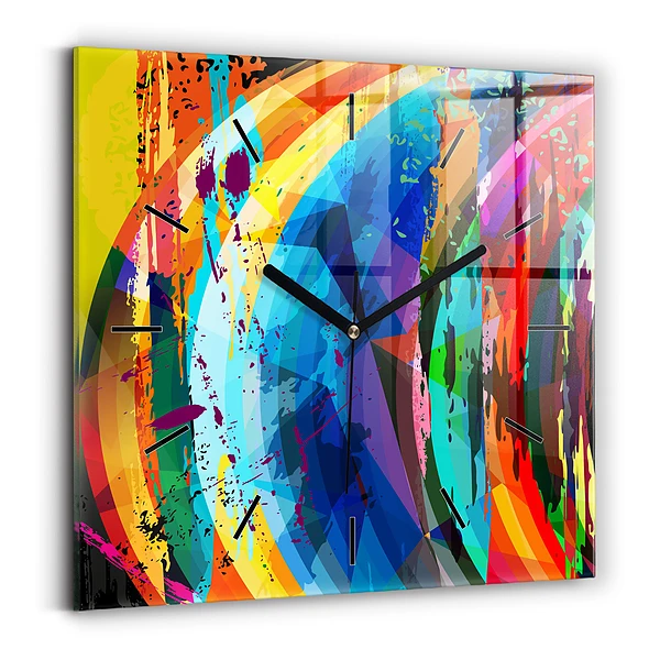 Wanduhr modern quadratisch Abstrakter Hintergrund