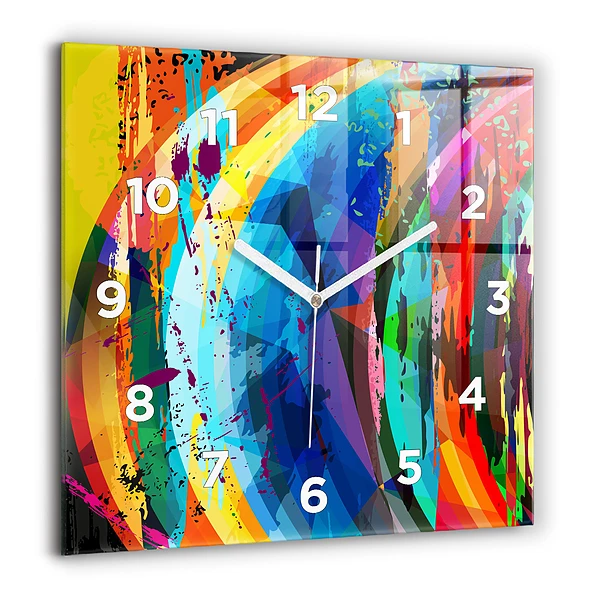Wanduhr modern quadratisch Abstrakter Hintergrund