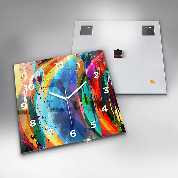 Wanduhr modern quadratisch Abstrakter Hintergrund