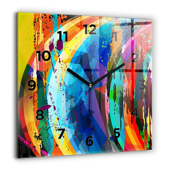 Wanduhr modern quadratisch Abstrakter Hintergrund