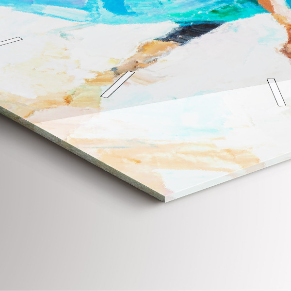 Wanduhr quadratisch mit motiv Vorbereitung einer Ballerina