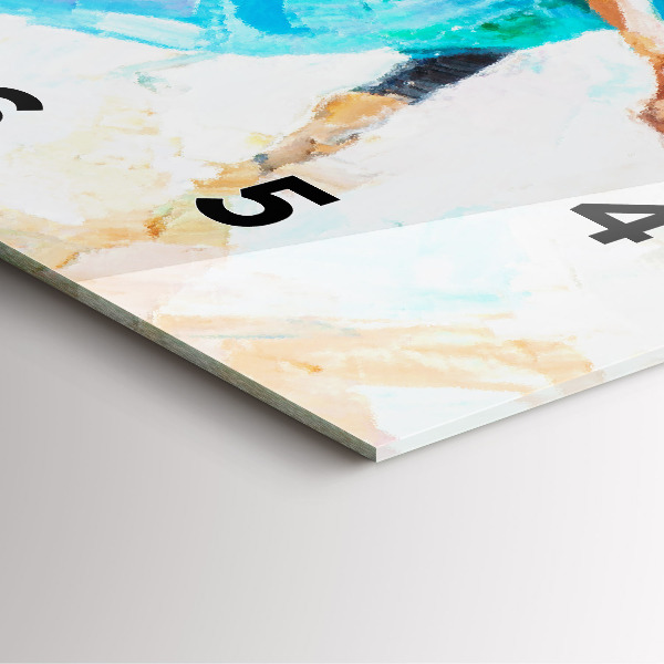 Wanduhr quadratisch mit motiv Vorbereitung einer Ballerina