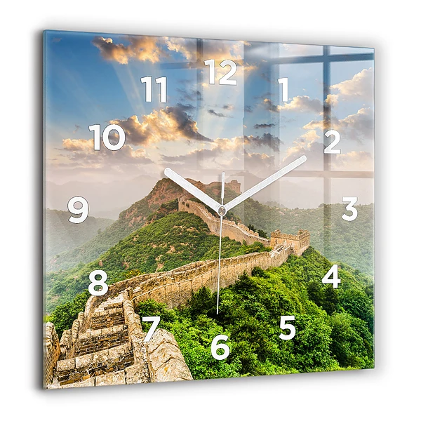 Wanduhr quadratisch mit motiv Große Mauer von China