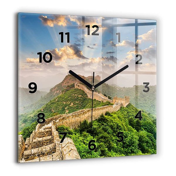 Wanduhr quadratisch mit motiv Große Mauer von China