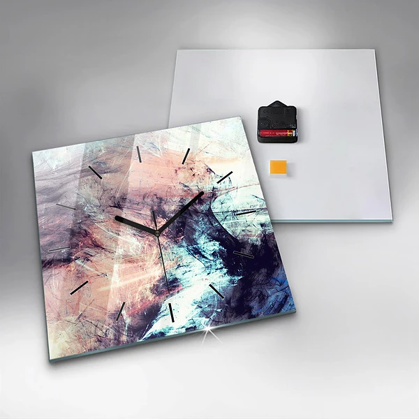 Wanduhr modern quadratisch Abstraktes Bild