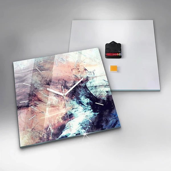 Wanduhr modern quadratisch Abstraktes Bild