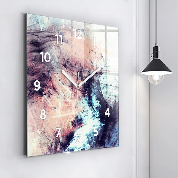 Wanduhr modern quadratisch Abstraktes Bild
