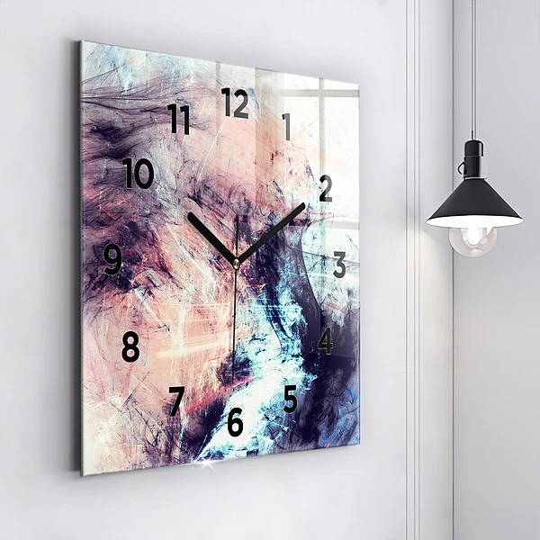 Wanduhr modern quadratisch Abstraktes Bild