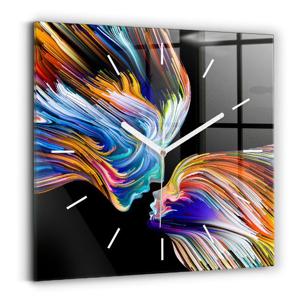 Wanduhr quadratisch Emotionale Kunst