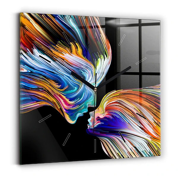 Wanduhr quadratisch Emotionale Kunst