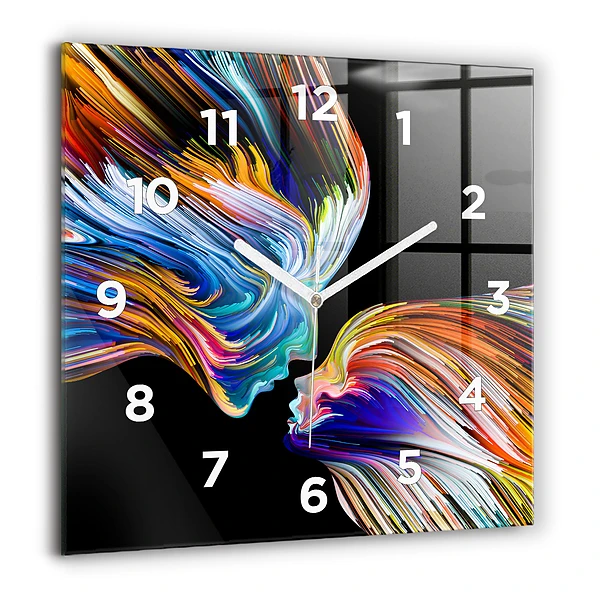Wanduhr quadratisch Emotionale Kunst