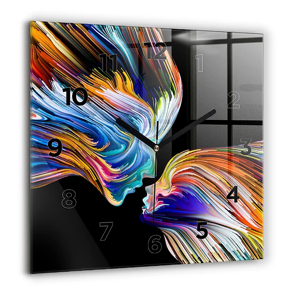 Wanduhr quadratisch Emotionale Kunst