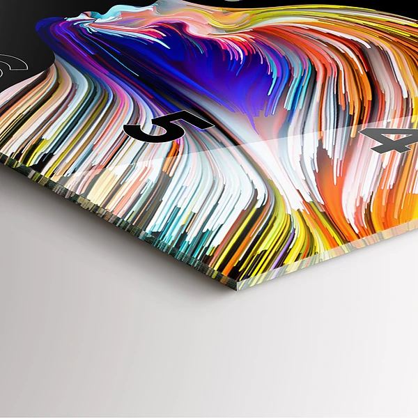 Wanduhr quadratisch Emotionale Kunst