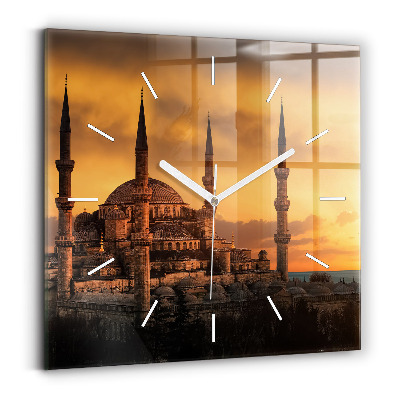 Wanduhr modern quadratisch Istanbuler Moschee