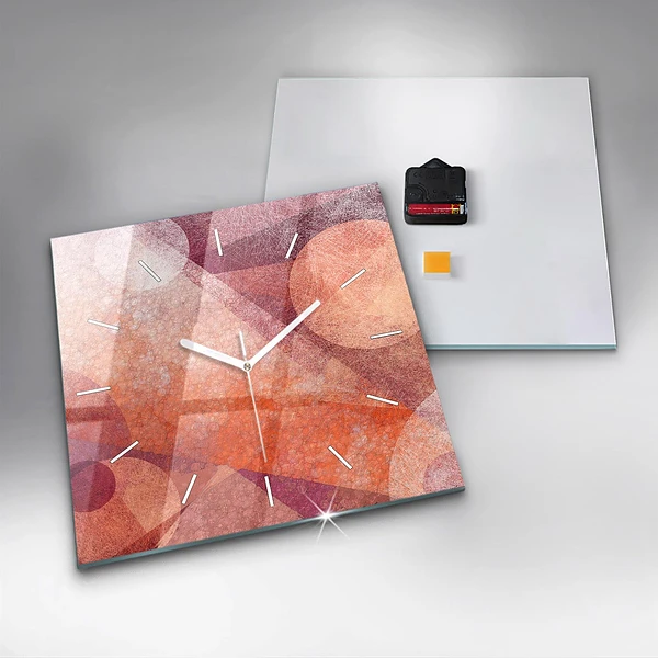 Wanduhr quadratisch Geometrische Abstraktion