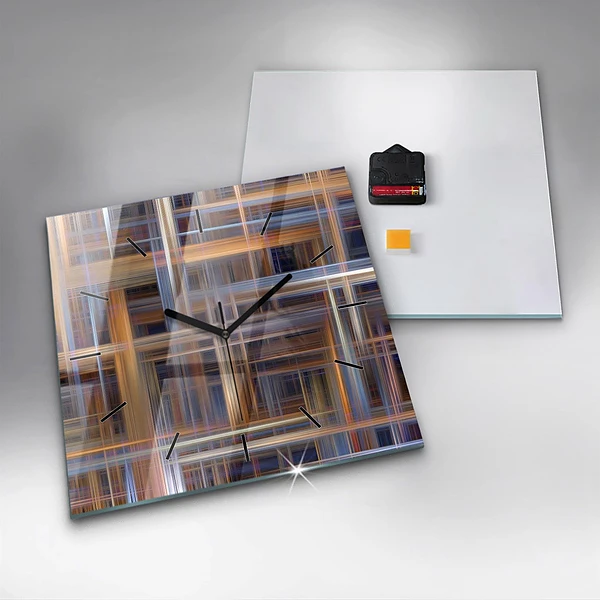 Wanduhr modern quadratisch Geometrische Abstraktion