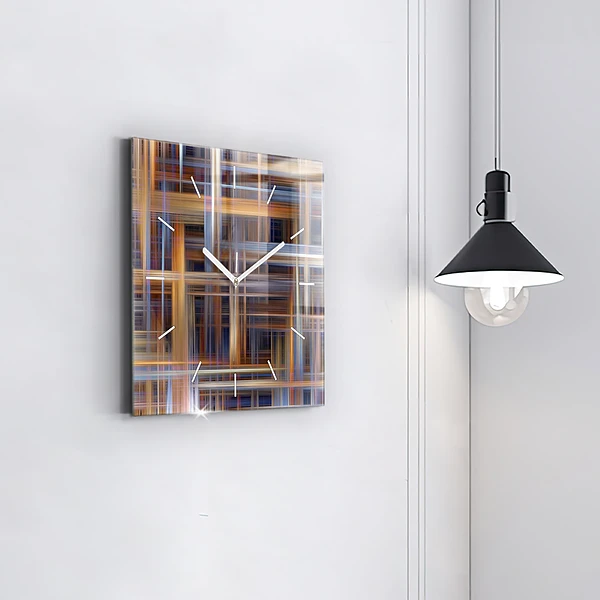 Wanduhr modern quadratisch Geometrische Abstraktion