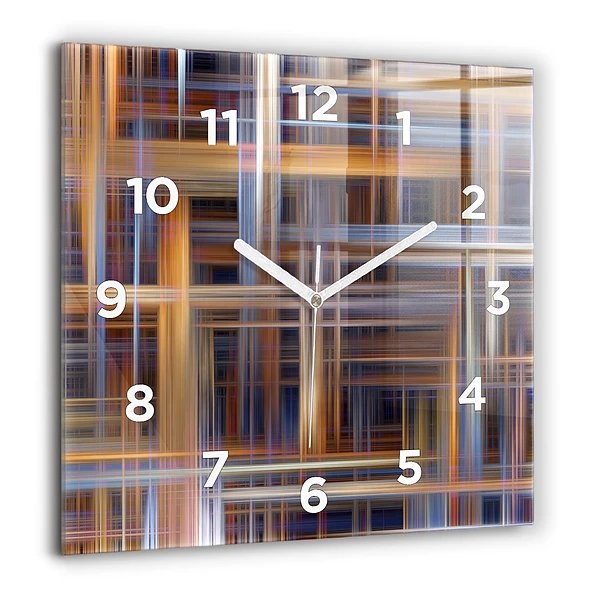 Wanduhr modern quadratisch Geometrische Abstraktion