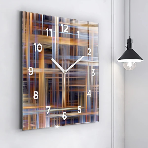 Wanduhr modern quadratisch Geometrische Abstraktion
